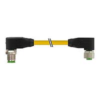 Murrelektronik 7700-40261-1500200 Sensor Cables / Actuator Cables M12 male 90 / M12 female 90, TPE 4x18AWG ye UL/CSA, ITC/PLTC 2m