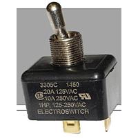 Electroswitch 3302C Toggle Switches 20A SPDT, On-Off-On .250" QC, IP67
