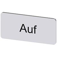 SIEMENS 3SU19000AC810AD0 Labeling Plate, Auf INSCR. LABEL, SILVER 12.5 X 27MM, AUF
