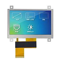 Riverdi SM-RVT43HLTFWN00 TFT LCD Displays  4.3" RGB, High Brightness, IPS, Frame, no touch