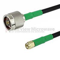 Fairview FMC0102240LF N Male to SMA Male Cable LMR-240 Coax with Times Microwave Connectors and RoHS