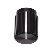 APEM 420061B1/4 Cylindrical Knob Solid Alumn Black ln indicator-tp&side