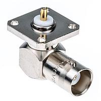 Radiall R141654000 Panel Receptacles BNC / RIGHT ANGLE JACK RECEPTACLE SQUARE FLANGE WITH SOLDER POT CONTACT