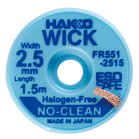 HAKKO FR551-2515-E No Clean Halogen-Free Desoldering Wick (2.5mm x 1.5m)