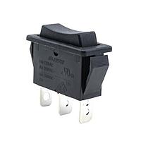 E-Switch R4GBLKBLKEF0 High Current Rocker Switch 10A 250V SPDT (On)-Off-(On)No Lamp