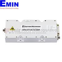 Fairview  SPA-077-58-10-SMA  58 dB Gain High Power High Gain Amplifier at 20 Watt Psat Operating From 6.4 GHz to 7.7 GHz with SMA