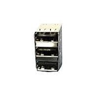 AMP Connectors - TE Connectivity 3-1734309-5 USB Connectors Tri-Stk USB,30u ,BLK, A=2.84M