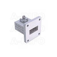 A-INFOMW 90WCAS Right Angle Rectangular Waveguide to Coaxial Adapter (8.2-12.4GHz, WR90 to SMA Female)