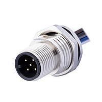Same Sky (formerly CUI Devices) CDM1220-03A-MW-F16-050-67 Straight M12 Male Panel mount,Solder Type,Front FastenedM16*1.5,ACode 5PIN,Screw Copper alloy,050M