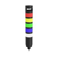 Banner Engineering TL70ZWBGYRAL Universal AC Voltage Modular Tower Light TL70 Tower Light, Black Housing: 5-Color Loud Audible Indicator; Voltage: 100-240 V ac; Environmental Rating: IP65; Colors: White Blue Green Yellow Red; Supports 1-6 Modules; 2 m (6.5 ft) Integral Cable