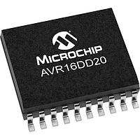 Microchip Technology AVR16DD20T-I/SO MCUs 16KB, 2KB RAM, 20p, 24MHz, MVIO, 12b ADC, ZCD, DAC, 2xUART, SPI, TWI