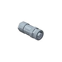 Amphenol LTW M12B-03BFFA-SL8001 Circular Metric Connectors M12 Circular Metric Connector, B Code, Metal, 4A, 03 pins, Female Connector, Female Contact, Straight, Screw Thread, Solder, Field Installable, F4.5 - F6.5mm, IP68 Mated