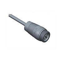 Amphenol LTW 1CB-04BMFM-SL6A03 Sensor Cables / Actuator Cables Ceres, Middle Size, Plastic, 10A, 04 pins, Male Connector, Female Contact, Straight, Screw Thread, Overmolded, Length 3000mm, IP66