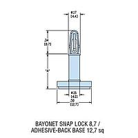 Heyco 10801 Adhesive Base Support, Snap-Lock HCBS3-10-AB NATURAL NYL PCB Support ADH