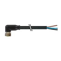 Murrelektronik 7000-08081-6100500 Connectors M8 female 90 with cable, PVC 3x0.25 bk UL/CSA 5m