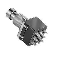 Alpha (Taiwan) SF17020F-0302-21R-L-015 Pushbutton Switches 3PDT STOMP/FOOT SW LATCHING 1A9VDC 9PIN