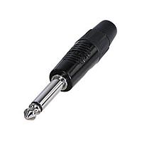 REAN RP2C-BAG-D Phone Connectors MONO 1/4 PLUG BLACK/TIN - BULK