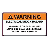 HellermannTyton 596-00893 Solar Label Solar Label, WARNING ELECTRICAL SHOCK HAZARD, 3.75" x 2.0", VL, Orange, 10/pkg
