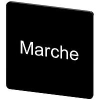 SIEMENS 3SU19000AE160GA0 Labeling Plate, Marche INSCR. LABEL, BLACK 27 X 27MM, MARCHE