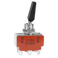 NKK Switches S332R Water tight medium/high capacity standard size toggles DPDT ON-NONE-ON SOLDER LUG