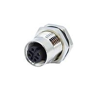 NorComp 860-003-213R004 Connectors IP67 Female M12 Panel Mount 3 Position Straight Dip Solder