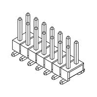 Amphenol Commercial Products G800MJ591010EU Pin Strip Pin Header 2.54mm Pitch STR SMT,2x5Pin,30u" Gold,NY6T,6.0mm*2.54mm_5.0mm,T&R W/CAP