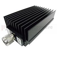 Fairview SA8N005-10 10 dB Fixed Attenuator N Male To N Female Directional Up To 8.5 GHz Rated To 150 Watts With Black Aluminum Heatsink Body