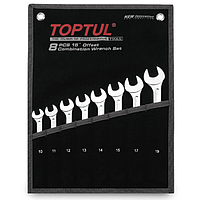 TOPTUL GPAW0801 15° Offset Super-Torque Combination Wrench Set (8 pcs)