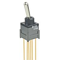 NKK Switches B22AW Process Sealed Subminiature Antistatic Toggles DPDT ON-ON .394 BAT EXTENDED PC .4VA