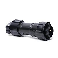 Amphenol LTW HC20-02BFMA-SL8001 Circular Metric Connectors Heavy Duty Shielded Sensor Connector, M20, Metal, 20A, 02 pins, Female Connector, Male Contact, Straight, Screw Thread, Solder, Field Installable, F5.5 - F12.5mm, IP68