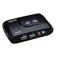Tripp Lite B004-VUA2-K-R USB 2 Port KVM SWUSB Desktop w/Audio&Cbls
