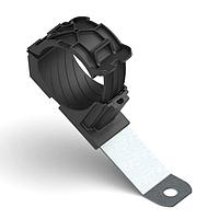 HellermannTyton 151-01666 Ratchet Clamp Ratchet P-Clamp, 1.38 - 2.01" Bundle Dia, 30 Long, 0.26" Hole Dia, PA66HIRHSUV/ST/ZN, Black, 140/ctn