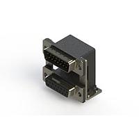 EDAC 663-015-664-050 Dual Port D-Sub Connectors Right-angle Dual Port D-Sub Connector