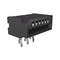 Amphenol FCI HLW6R-2C7LF Board Mount 1.00mm Flex Connectors, HLW-R series, 6 Position, Side Entry Non-ZIF Connector, 1mm (0.039inch) Pitch, Kinked Terminal