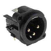 Amphenol Audio AC3MMPB Connectors ML 3 CONT LRG SH WIDE FLNG BLK FINISH