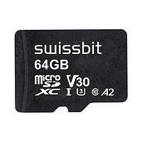 Swissbit SFSD064GN1AM1TB-I-IK-21P-STD Memory Cards Industrial microSD Card, S-56u, 64 GB, 3D PSLC Flash, -40C to +85C