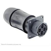 Eaton Souriau-Sunbank UTSX7JC104SW Receptacles Jam nut receptacle, with cable gland backshell, for 4 female contacts, IP68/69K, keying W