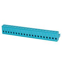 Same Sky (formerly CUI Devices) TBP01P1-508-20BE Plugs Terminal block, pluggable, 5.08 , plug, 20 pole, slotted screw, blue
