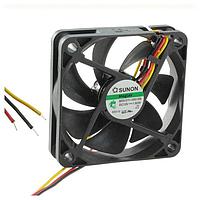 Sunon EEC0382B1-000U-F99 Axial Axial Fan, 120x120x38mm, 24VDC, 0.36"H2O, 3x Wire, Auto Restart, Lock Sensor