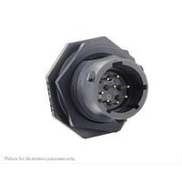 Eaton Souriau-Sunbank UTSX712D8PX Receptacles Jam nut receptacle, without backshell, with 8 male PCB contacts, IP68/69K in unmated conditions, keying X