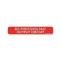 Panduit PPS0106BRDOC-L DC Photovoltaic Output Circuit Solar Label, 1.00" H x 6.00" W, 'DC Phot