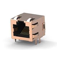 AMP Connectors - TE Connectivity 1955491-1 Modular MJ,RJ45,SMT,SHLD,THRU HOLE SHIELD TABS