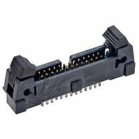 Harwin M50-3551042 Shrouded 10+10 IDC VRT PCTAIL LATCH HEADER, MALE