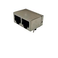 Adam Tech MTJG-2-88GX1-FSG Modular Connectors / Ethernet Connectors CONNECTOR, MODULAR JACK, GANGED