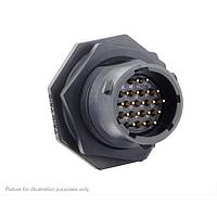 Eaton Souriau-Sunbank UTSX714D18PW Receptacles Jam nut receptacle, without backshell, with 18 male PCB contacts, IP68/69K in unmated conditions, keying W