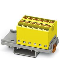 PHOENIX CONTACT 3273686 Push-In Distribution Block PTFIX 12X4-NS35A YE