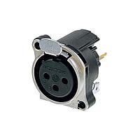 NEUTRIK NC3FBV1-0 Receptacles 3P F RECEPT B SERIES PCBV PIN 1 & GRD TO