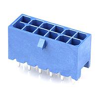 Molex 224246-1231 PCB Receptacle Versa Color Vert Header Thru Hole  Dual Row 12 Ckts  (Au) GloWire Blu Tray