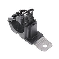 HellermannTyton 151-02737 Cable Mounting & Accessories Ratchet P-Clamp, 0.76 - 1.42" Bundle Dia, 180 Short, 0.33" Hole Dia, PA666V0/SS304, Black, 160/ctn