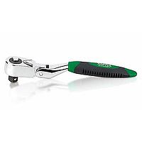 TOPTUL CJHU0811 1/4inch DR. Flexible Head Mini Reversible Ratchet Handle with Quick Release